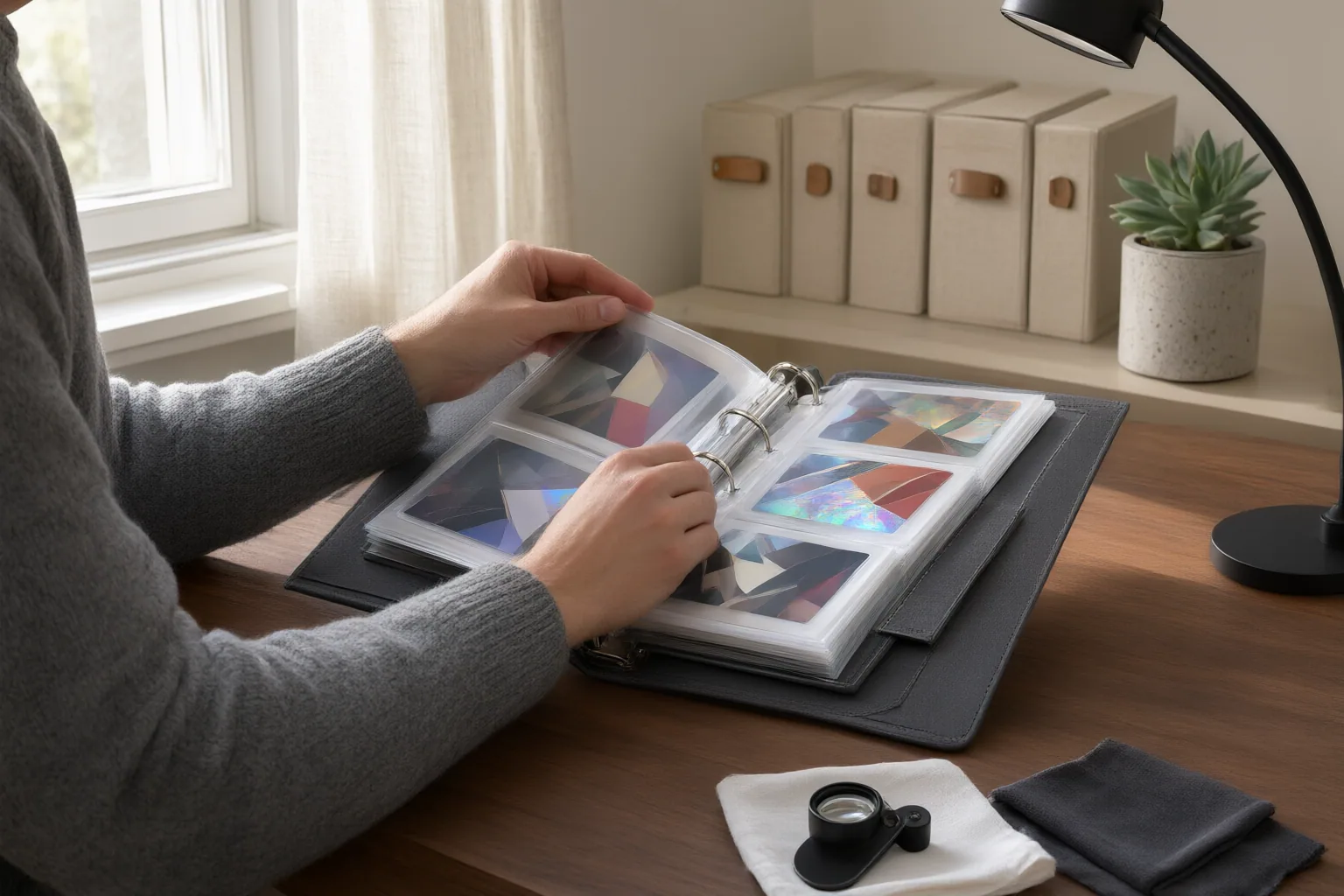 Editorial scene showing practical next steps for Binder Features to Consider for Reducing Ring-Dent, Page-Sagging and Card-Movement Risks