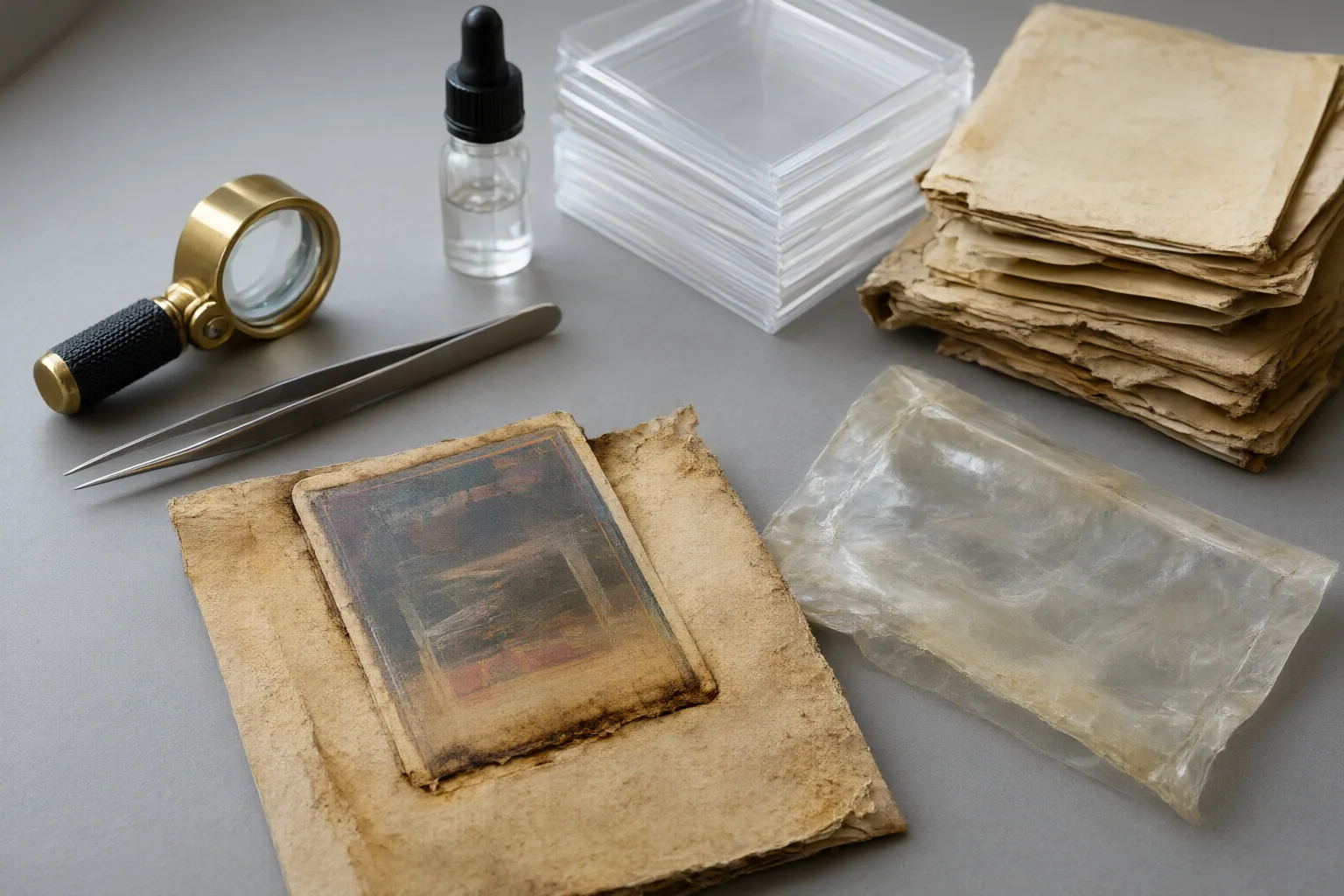 Editorial detail illustrating evidence and decision criteria for How Acidic Storage Materials Can Affect Trading Cards and How to Identify Them