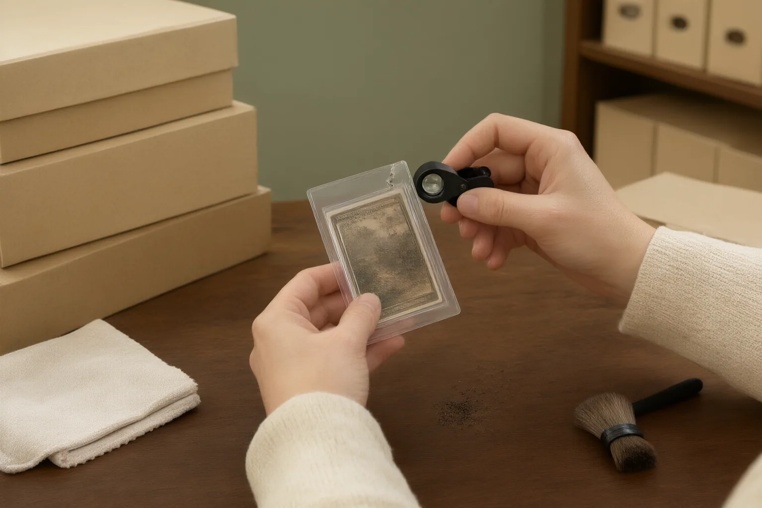Editorial scene showing practical next steps for How to Spot Pest Activity in Card Storage and Respond Safely