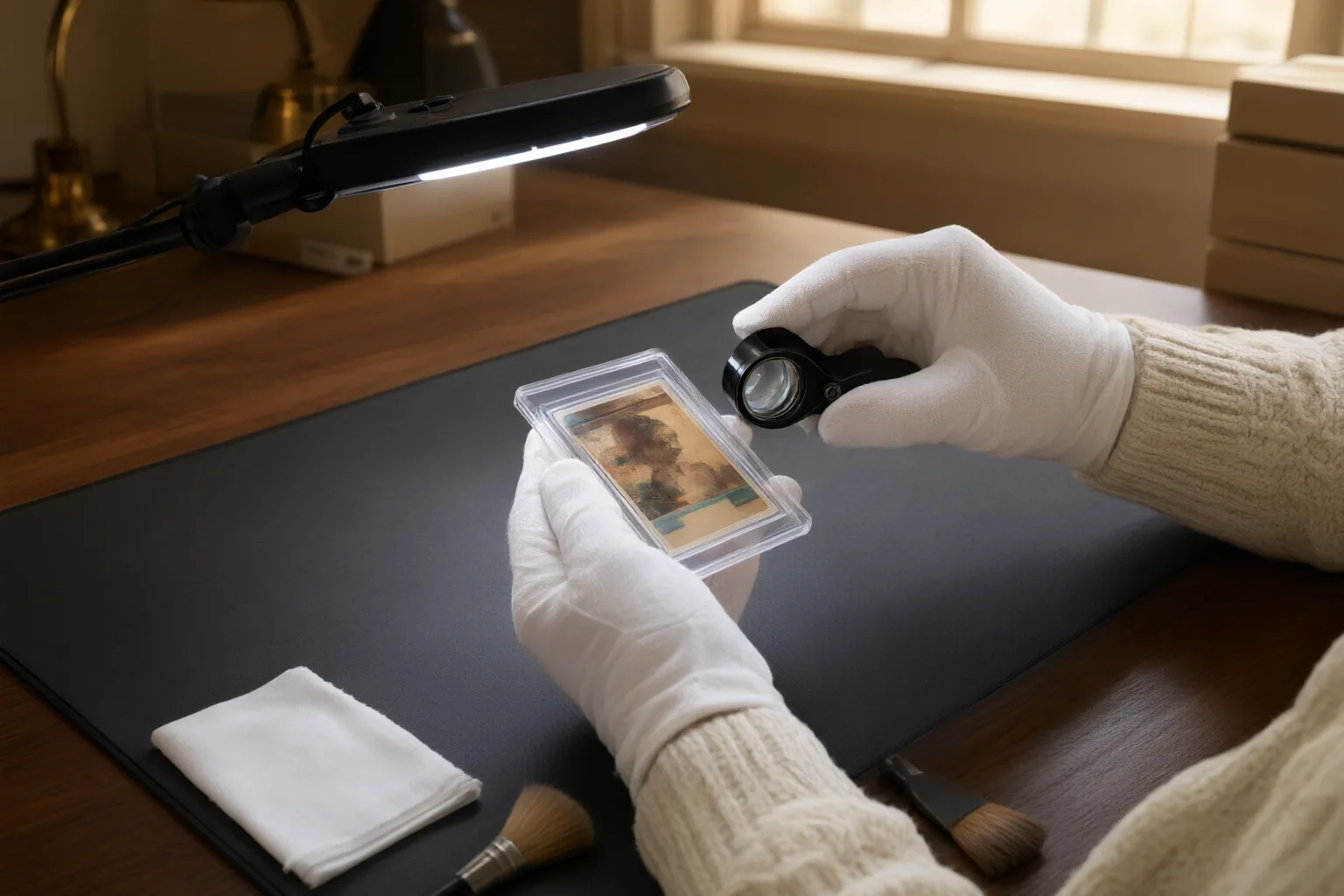Editorial scene showing practical next steps for What an “Authentic” Label Without a Numerical Grade Means for Collectors