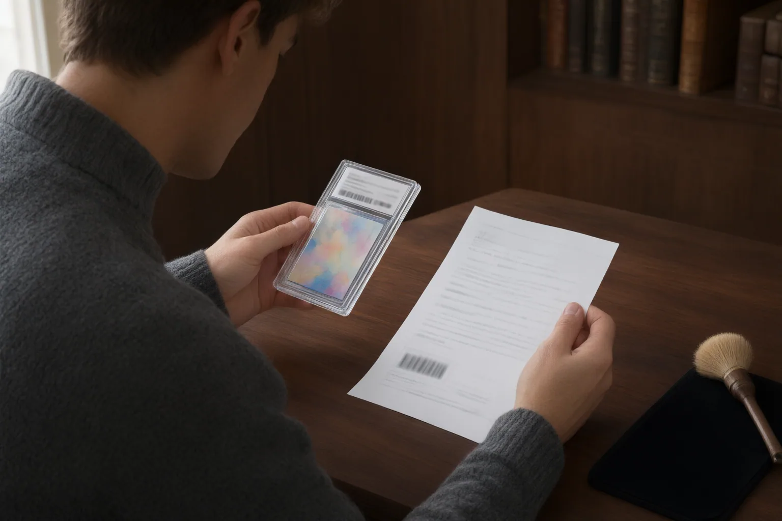 Editorial scene showing practical next steps for What to Check When a Slab Label and Official Certification Record Do Not Match